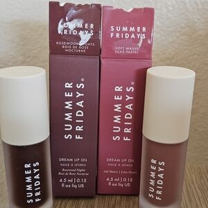 Summer Fridays Dream Lip Oil Set - Rosewood Nights And Soft Mauve